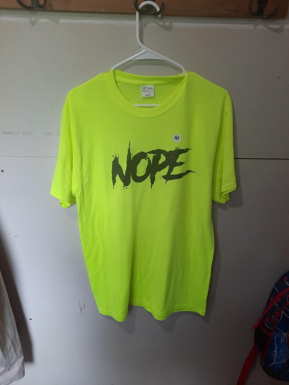 Neon Yellow "NOPE" Short Sleeve Graphic Tee - Picture 2 of 3